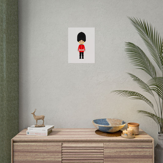 Adorable British Soldier Rolled Posters, Kids Room Decor, Unique Gift, Nursery Art, Educational Wall Art