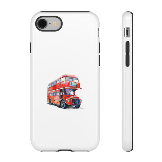Vintage Red Double-Decker Bus Phone Case - Tough & Stylish