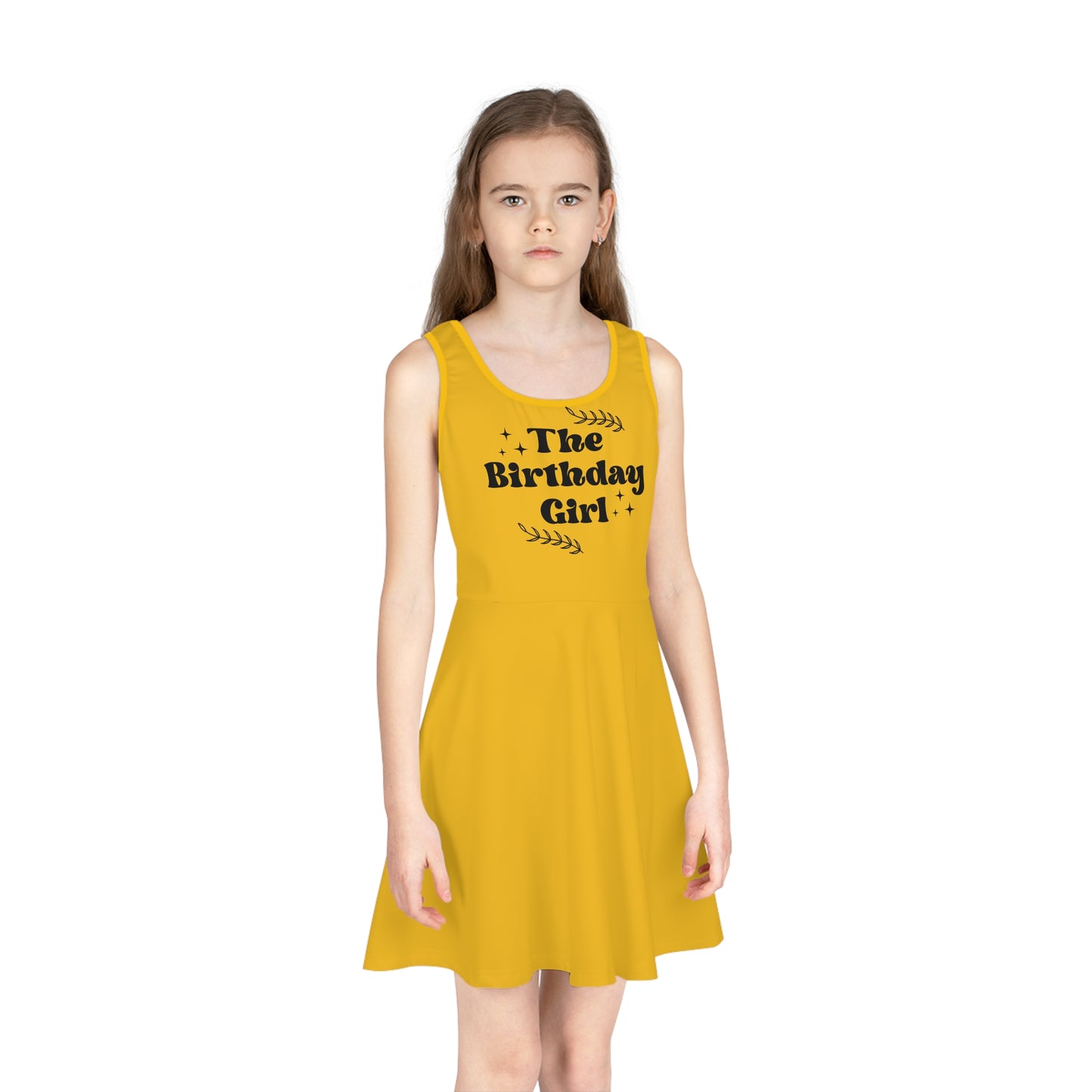 Sleeveless Sundress - Cute The Birthday Girl Sublimation Graphic