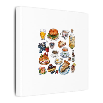 Breakfast Feast Canvas Print, Food Art, Kitchen Decor, Gifting for Food Lovers, Brunch Vibes, Wall Art