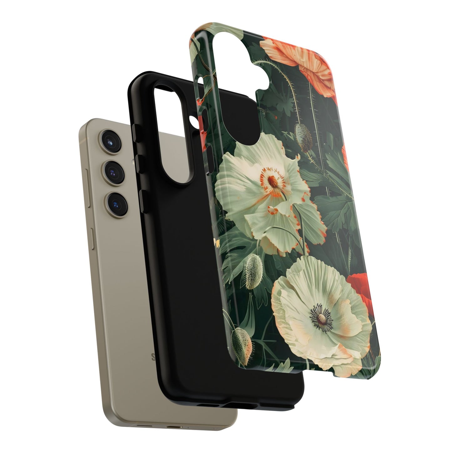 Floral Phone Case - Tough Cases, Botanical Design, Gift for Friends, Trendy Mobile Cover, Personalized Phone Accessory