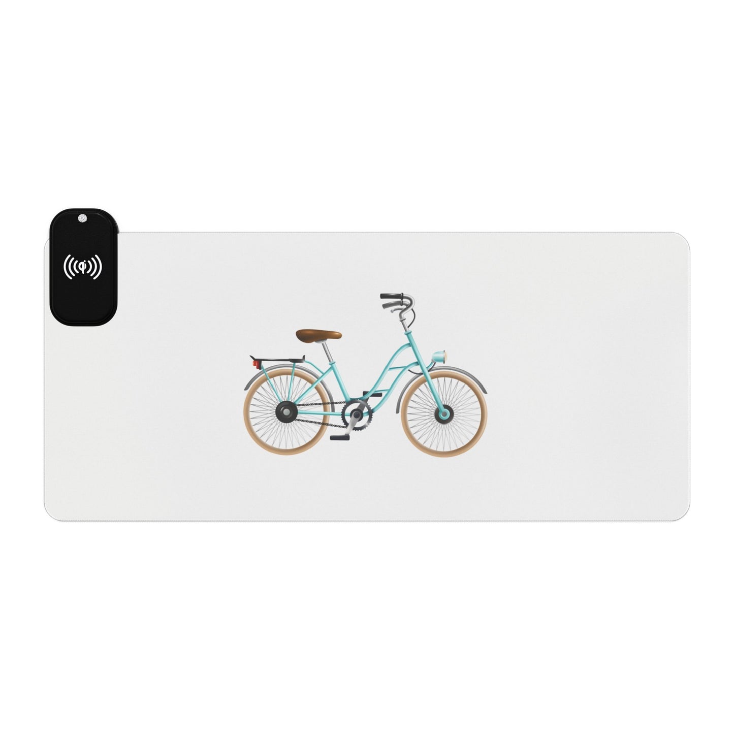 Vintage Bicycle - LED Gaming Mouse Pad with Wireless Charging, Perfect for Gamers, Desk Accessories, Tech Gifts, Home Office Essentials, Gaming Setup