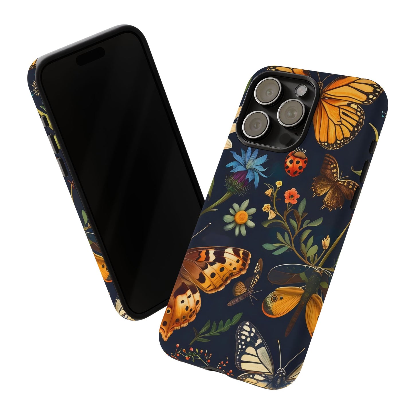Nature-Inspired Phone Case | Floral Butterfly Design, Tough Phone Cover, Gift for Nature Lovers, Cute Butterfly Case, Home Decor