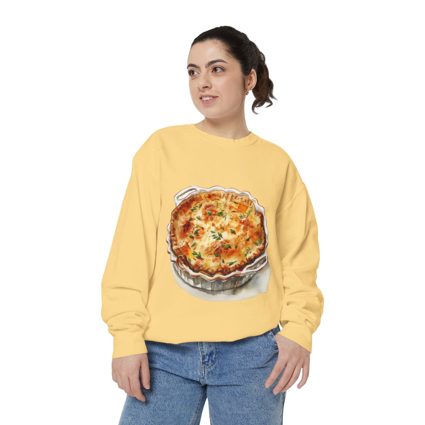 Unisex Garment-Dyed Sweatshirt - Tea, Tarts, and Triumph - British Royal Culinary Favorites