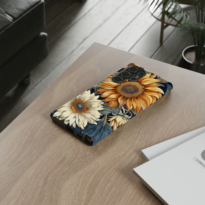 Floral Phone Case for Tough Cases, Sunflower Design, Nature Lover Gift, Birthday Present, Eco-Friendly Accessories, Summer Vibes