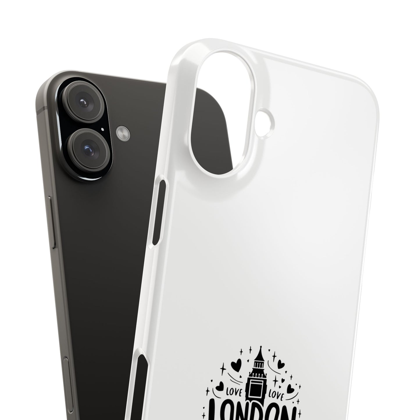 London Love Slim Phone Case - Perfect for Travelers, Gifts, London Souvenir, Minimalist Tech Accessory, Chic Cellphone Cover