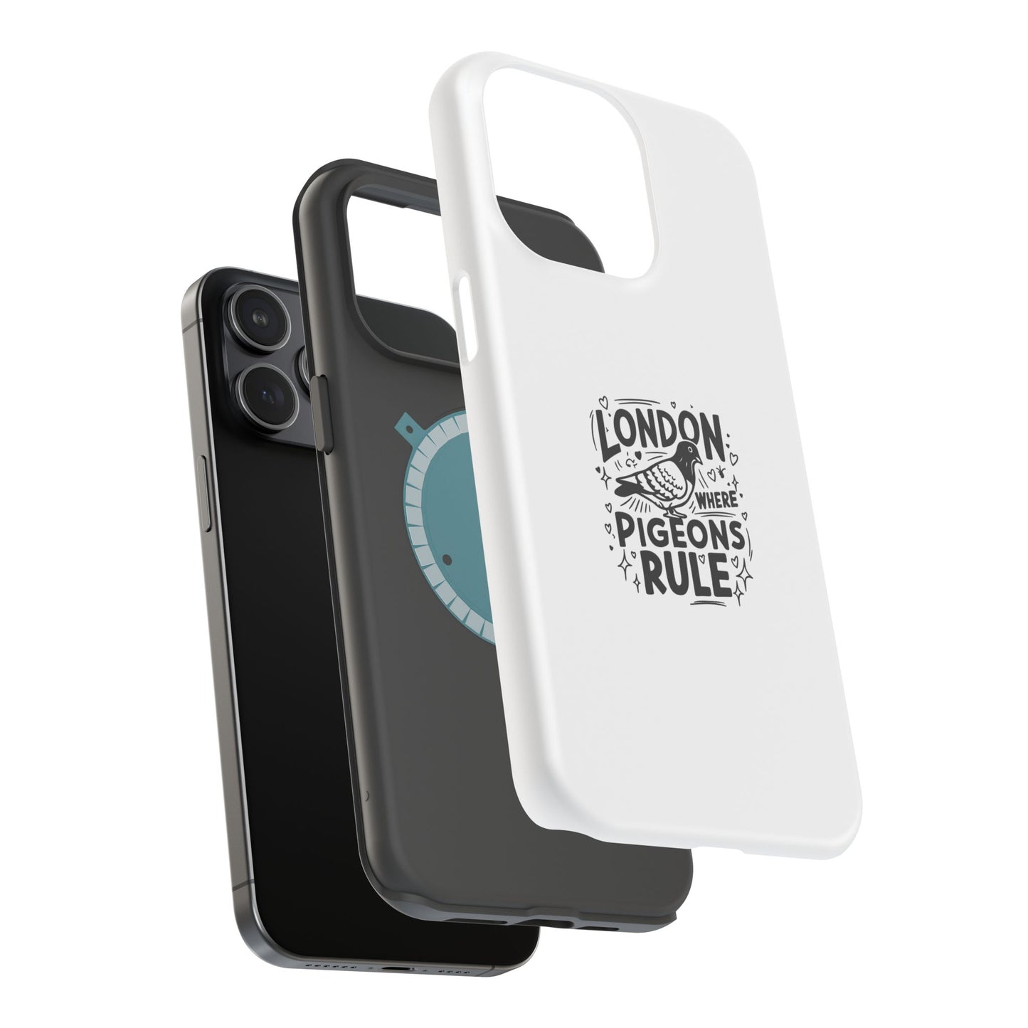 London Pigeons Rule Magnetic Tough Cases - Stylish Phone Protection for City Lovers