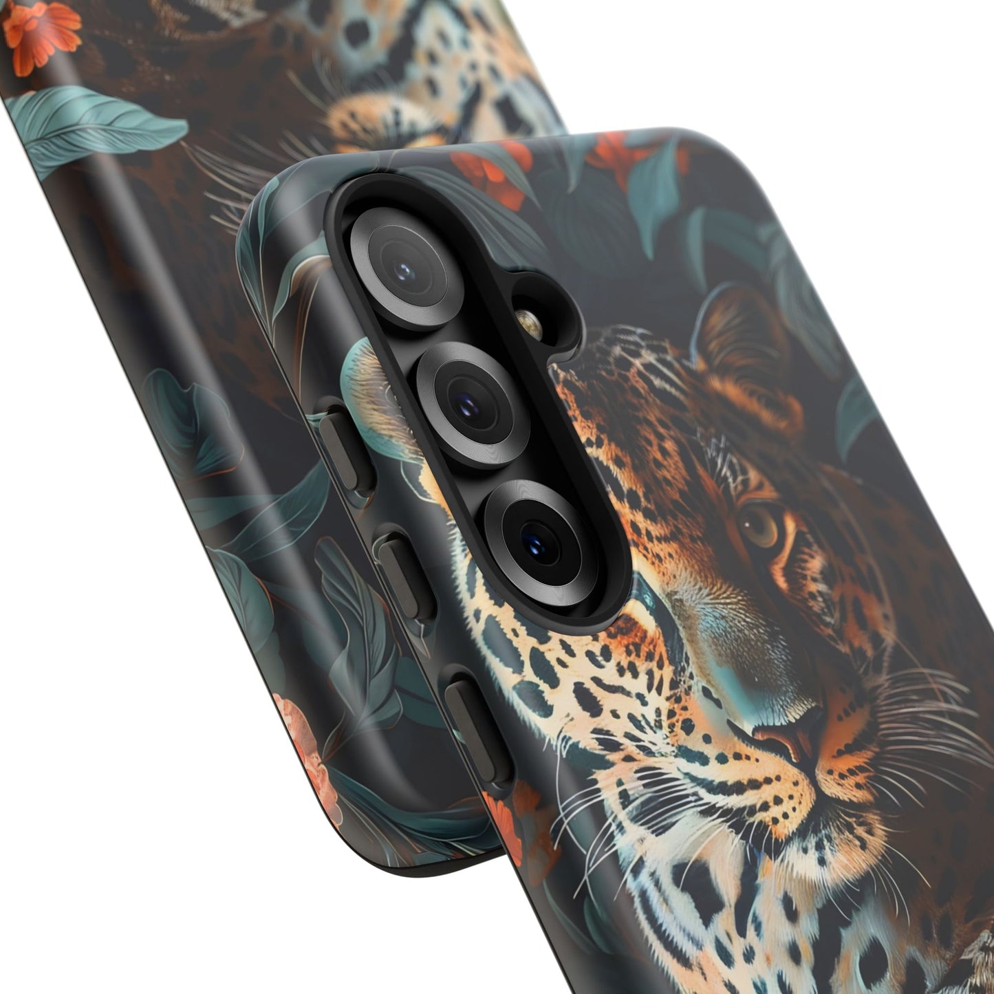 Wildlife Phone Case with Leopard Design | Tough Cases, Animal Prints, Floral Phone Cover, Gift for Nature Lovers, Unique Phone Accessories