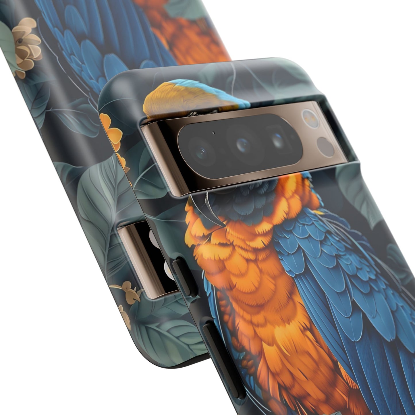 Tropical Parrot Phone Case - Tough Cases, Colorful Phone Cover, Nature Lover Gift, Floral Design, Bird Lover Accessory