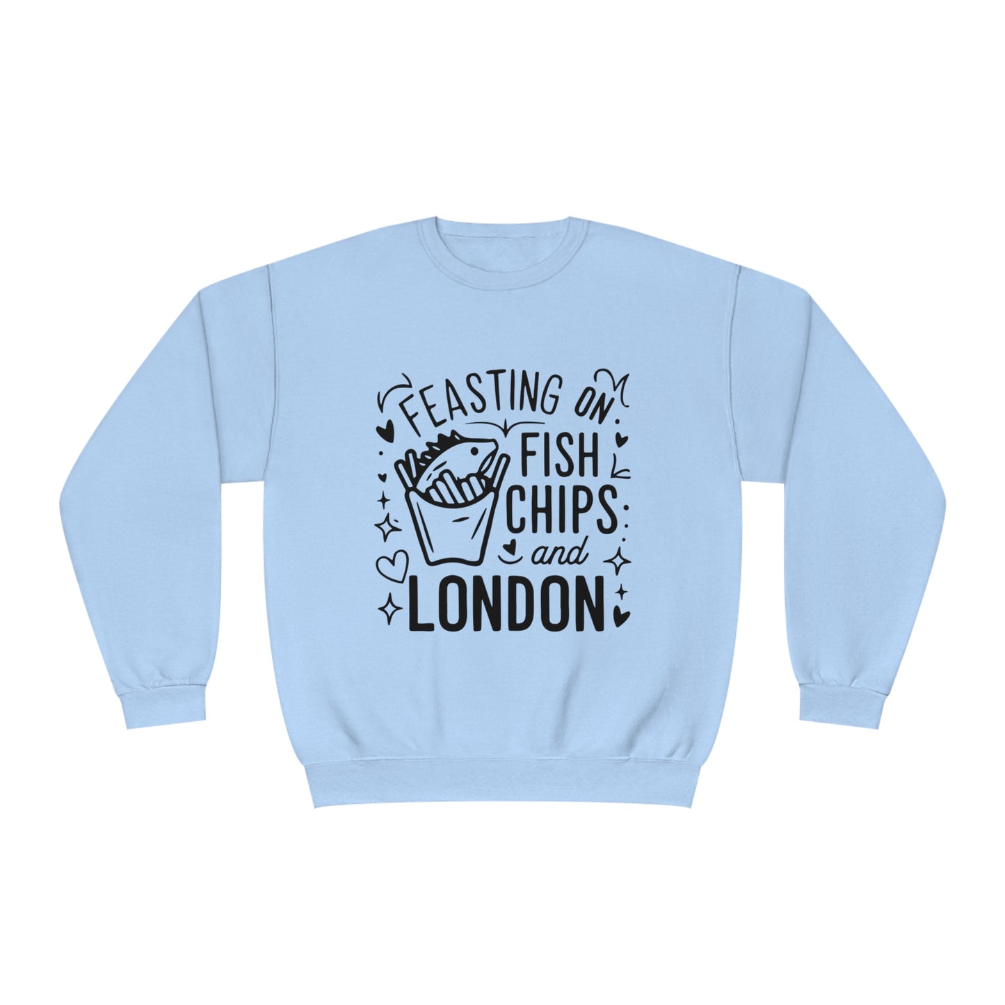 Unisex NuBlend® Crewneck Sweatshirt - Fish Chips and London
