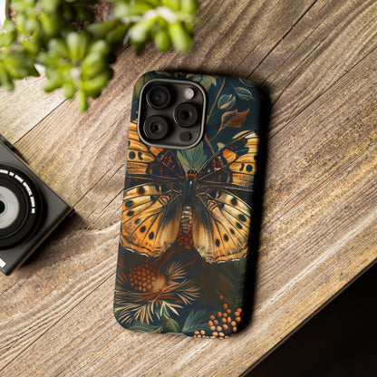 Butterfly Floral Phone Case, Tough Cases, Protective Cover, Unique Gift, Nature Lover, Art Print, Spring Decor