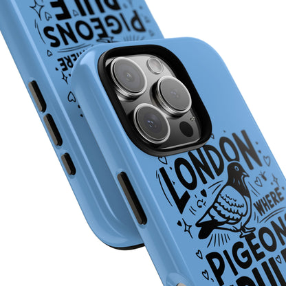 London Pigeon Phone Case, Urban Art Accessory, Tough Phone Cover, Gift for Bird Lovers, London Souvenir, Unique Cell Phone Case