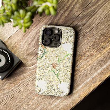Elegant Floral Phone Case, Tough Cases for iPhone, Stylish Smartphone Cover, Protection with Floral Art, Unique Gift for Her