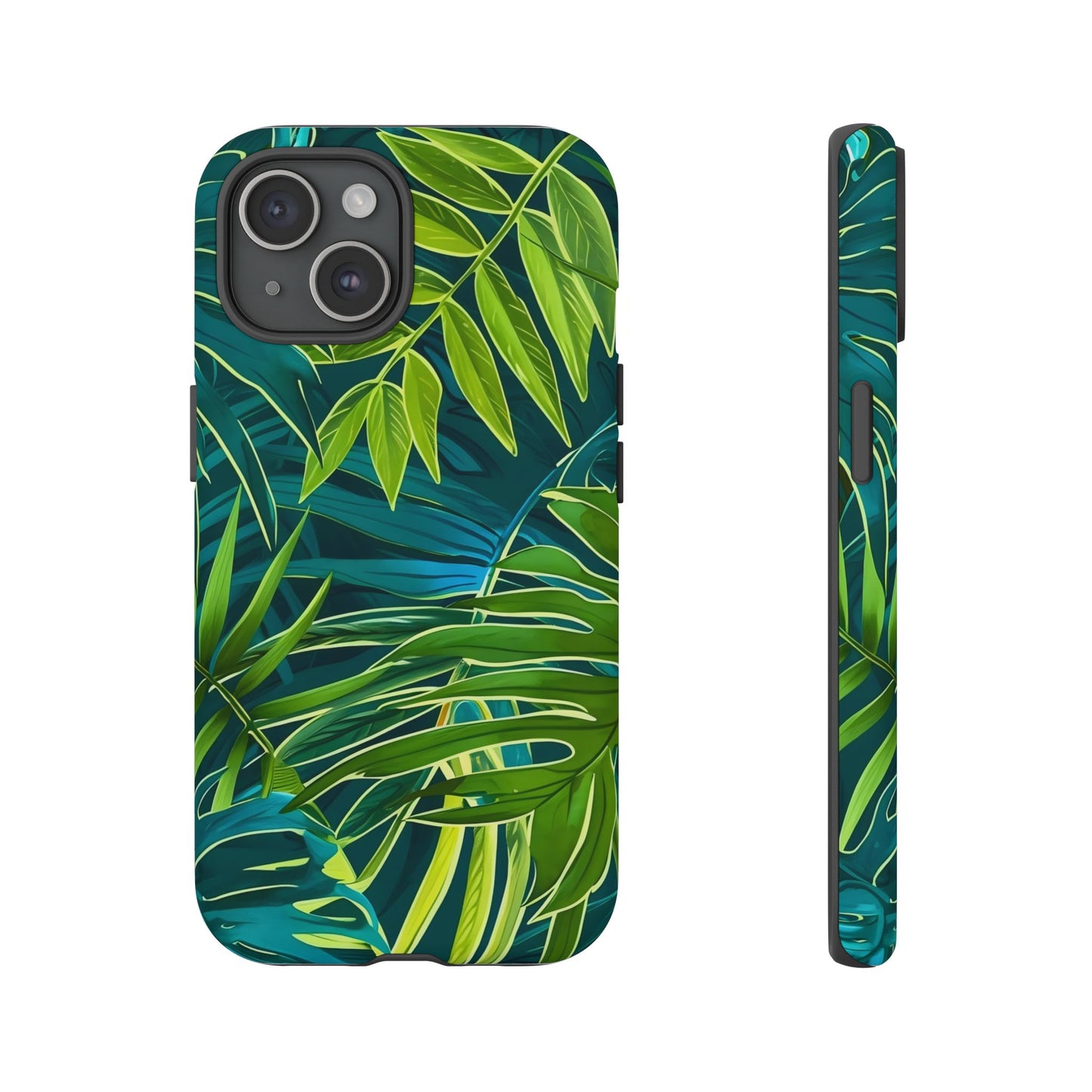 Tropical Phone Case - Durable Green Leaf Design, Eco-Friendly Gift, Trendy Accessory, Nature Lover's Case, Summer Vibes
