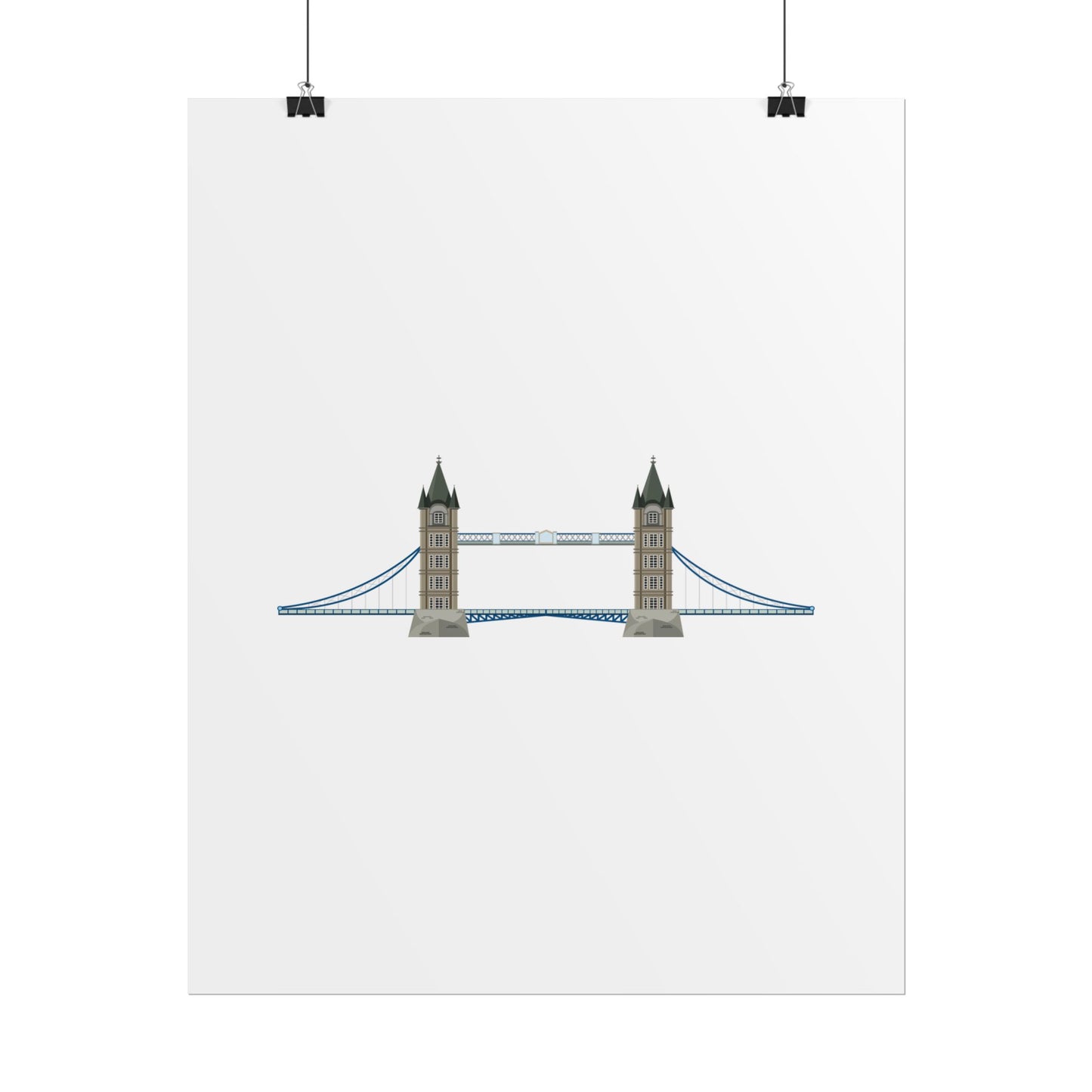 Tower Bridge Rolled Poster, London City Decor, Wall Art, Gift for Travelers, Home Aesthetic, UK Wall Art
