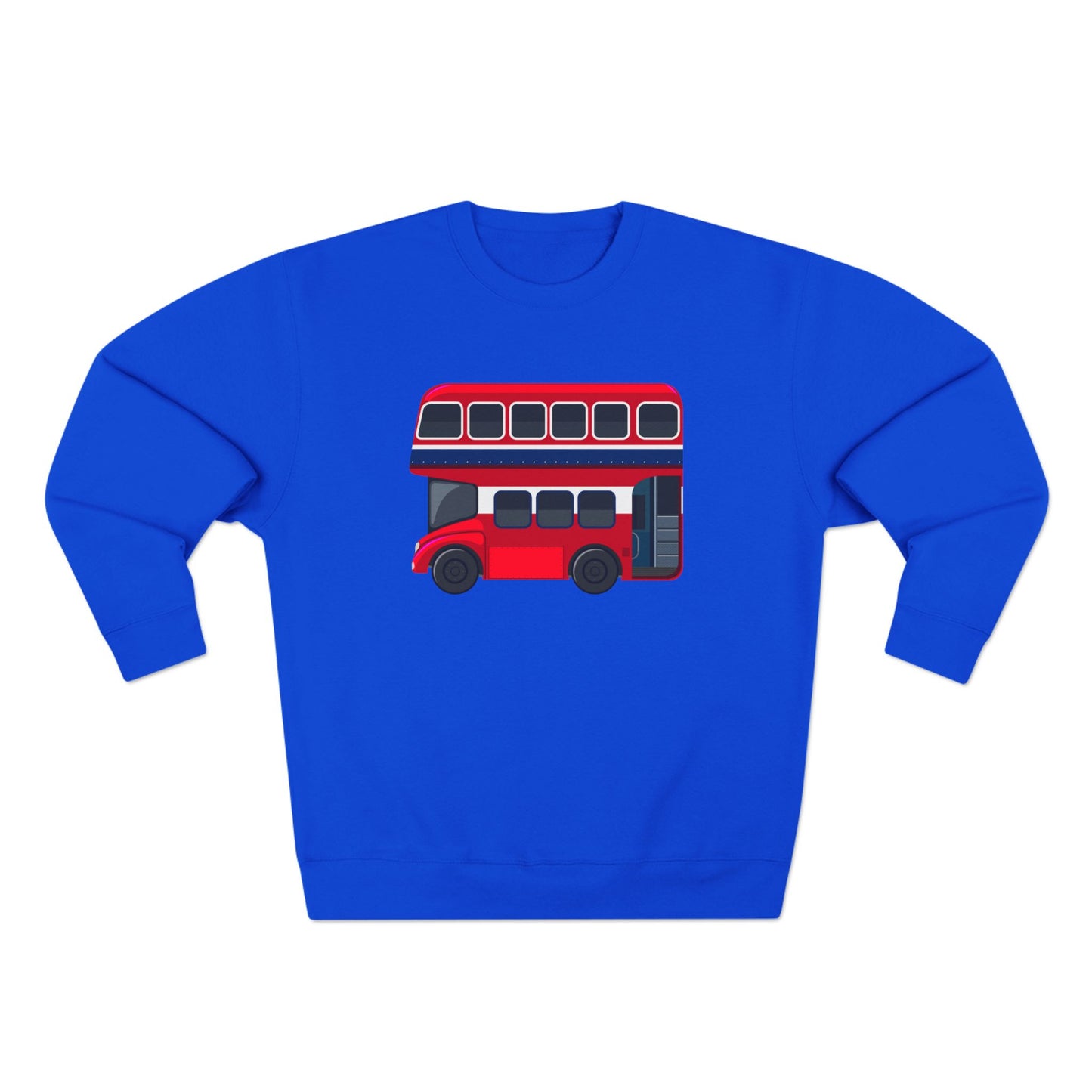 Unisex Crewneck Sweatshirt - London Transport English Bus Red Double-Decker