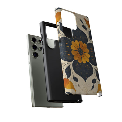 Floral Phone Case - Tough Cases, Botanical iPhone Cover, Vintage Flower Design, Durable Smartphone Protection, Unique Gift Idea