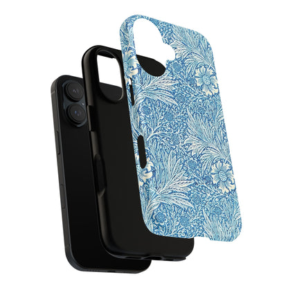 Stylish Phone Case, Tough Floral Phone Cover, Fashionable Tech Accessory, Gift for Her, Blue Flower Design
