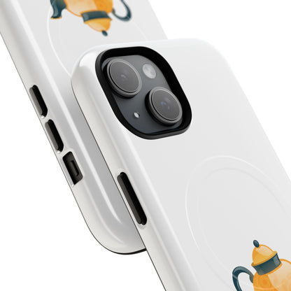 Chic Teapot Magnetic Phone Case, Tough Magnetic Cases, Phone Accessory, Gift for Tea Lovers, Unique Phone Case, Stylish Mobile Cover