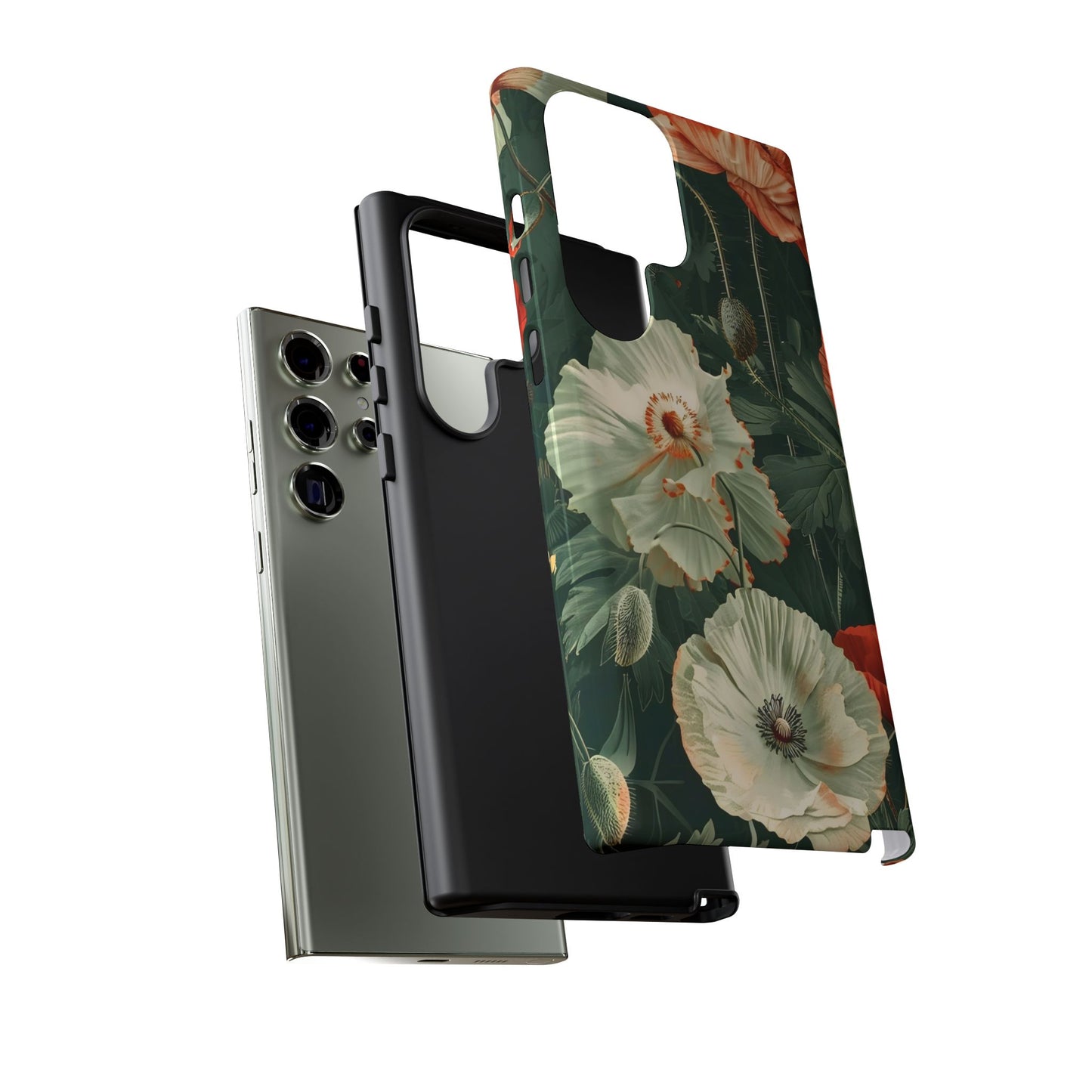 Floral Phone Case - Tough Cases, Botanical Design, Gift for Friends, Trendy Mobile Cover, Personalized Phone Accessory