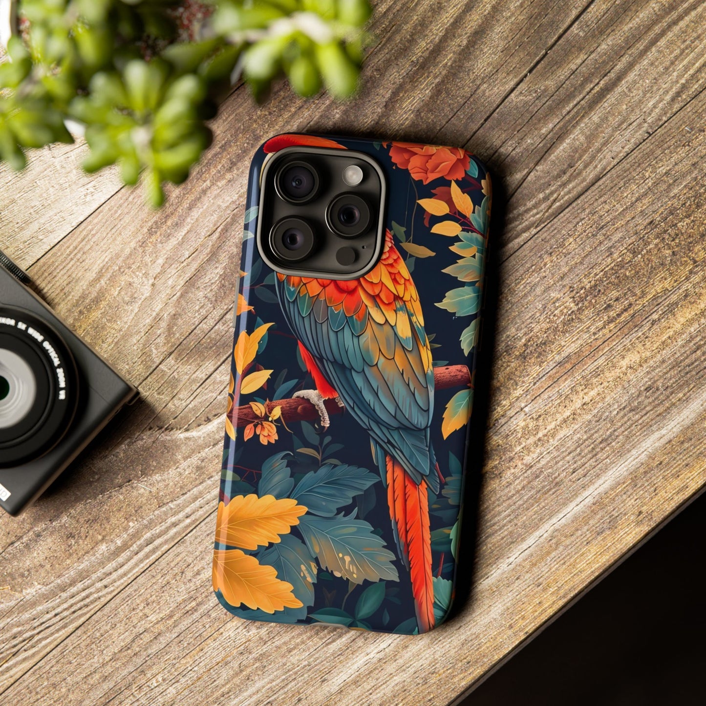 Vibrant Parrot Phone Case - Tough, Stylish, Nature-Inspired, Tropical, Wildlife, Perfect Gift, Summer Vibes