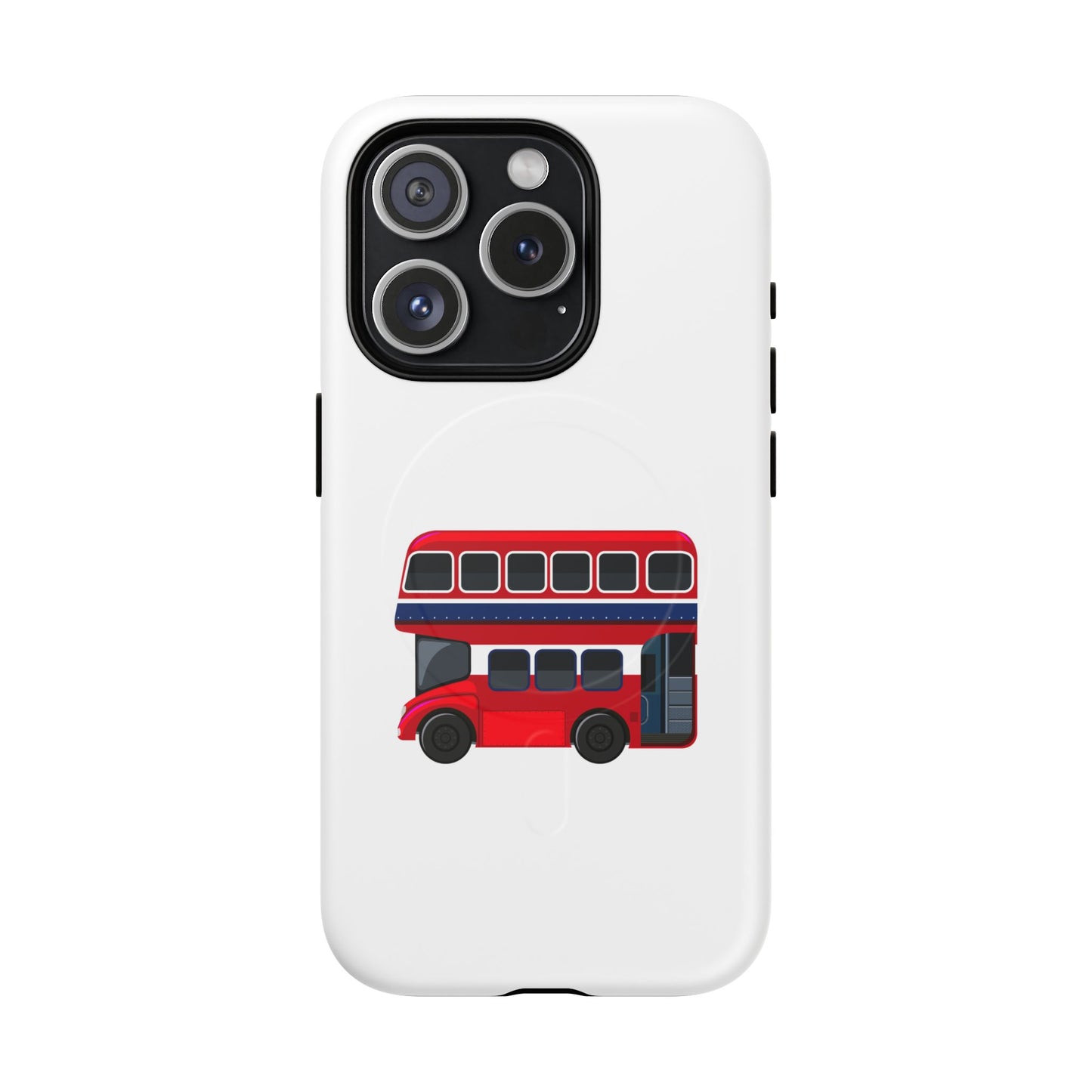 London Bus Phone Case, Tough Magnetic Phone Cover, Unique Gift, Secure Protection, Fun Design, Travel Lover Accessory