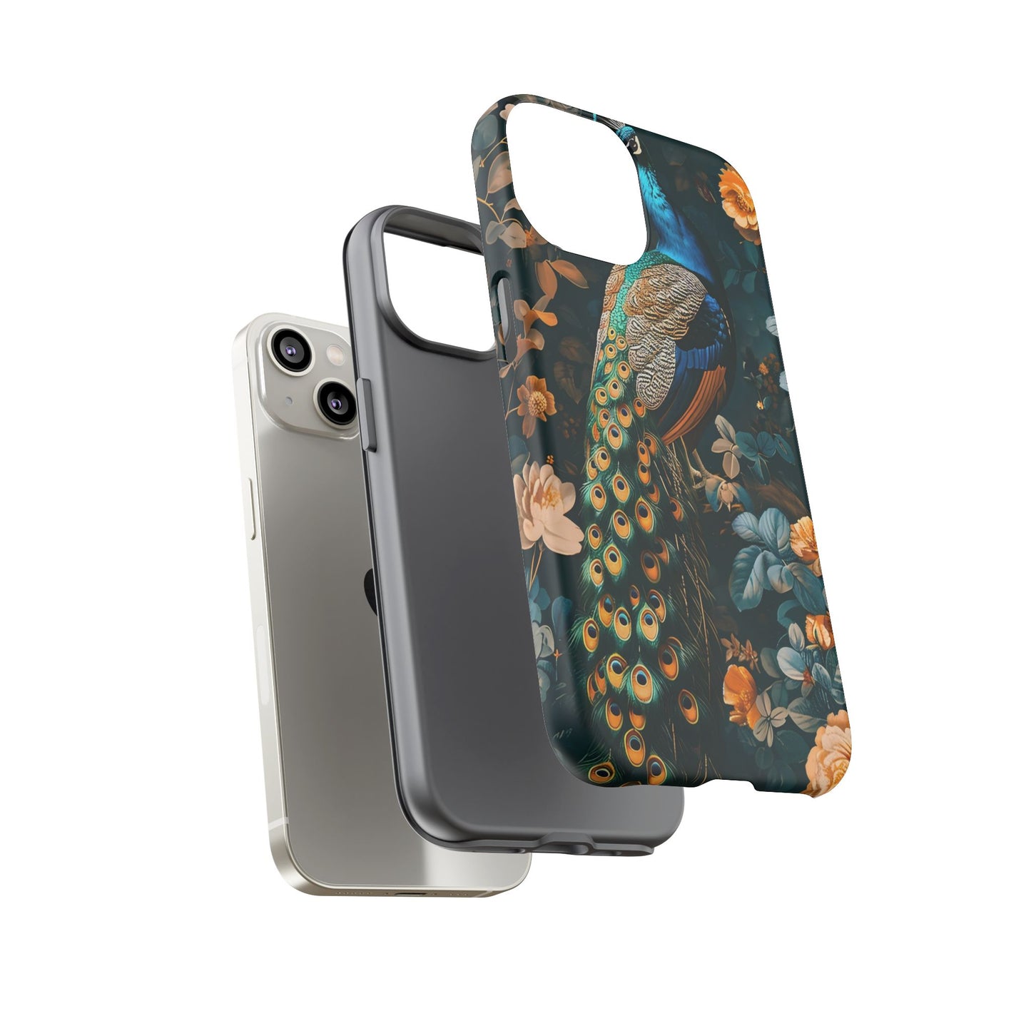 Peacock Phone Case - Elegant Floral Design, Tough Case for Protection, Unique Gift for Nature Lovers, Stylish Accessory, Eco-Friendly