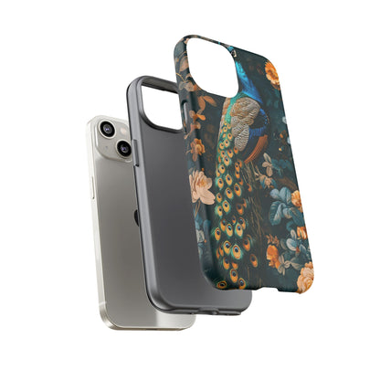 Peacock Phone Case - Elegant Floral Design, Tough Case for Protection, Unique Gift for Nature Lovers, Stylish Accessory, Eco-Friendly