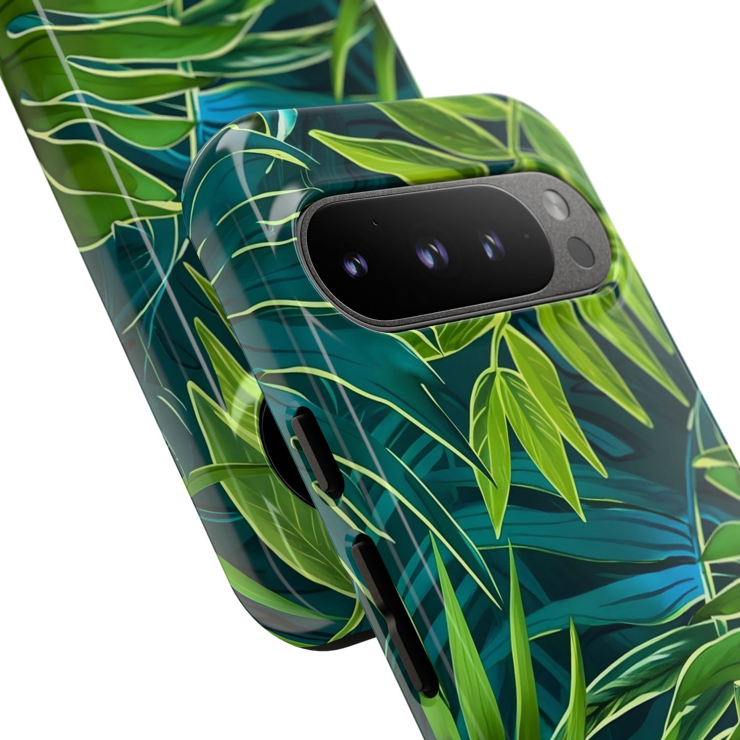 Tropical Phone Case - Durable Green Leaf Design, Eco-Friendly Gift, Trendy Accessory, Nature Lover's Case, Summer Vibes