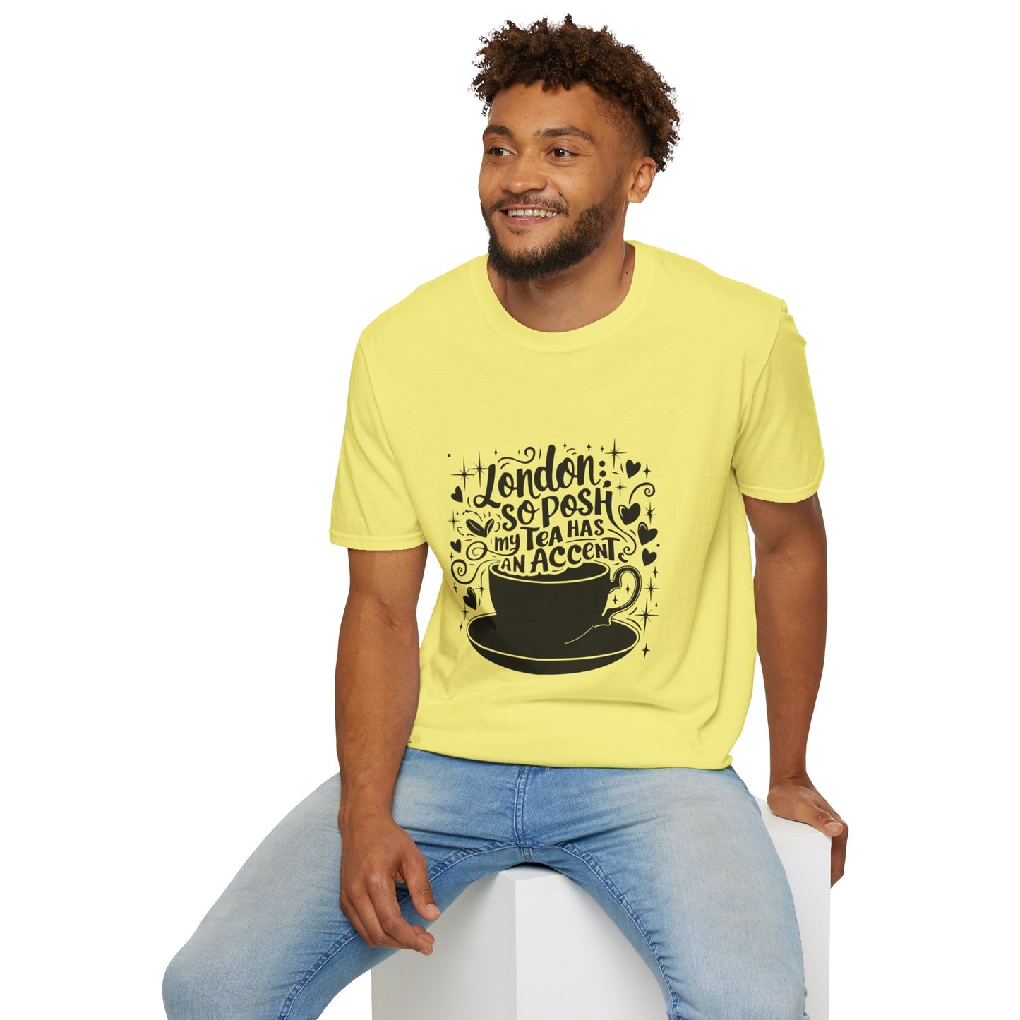 My London Tea has an Accent Unisex Softstyle T-Shirt
