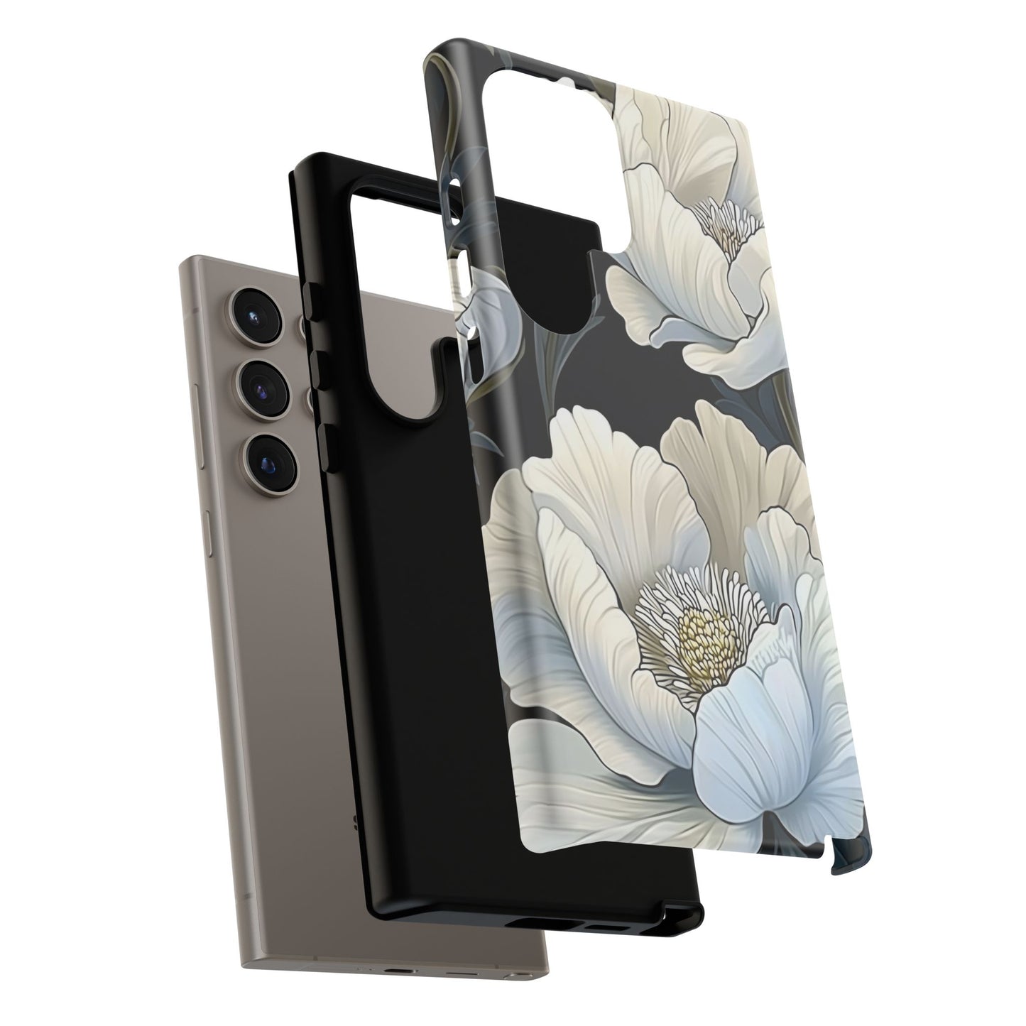 Floral Phone Case, Tough Cases for Women, Stylish Phone Cover, Floral Design Phone Protector, Nature Inspired Tech Accessories