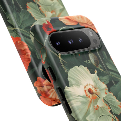 Floral Phone Case - Tough Cases, Botanical Design, Gift for Friends, Trendy Mobile Cover, Personalized Phone Accessory