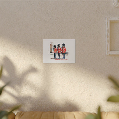 Royal Guards Canvas Print, British Wall Art, Home Decor, Unique Gift, London Culture