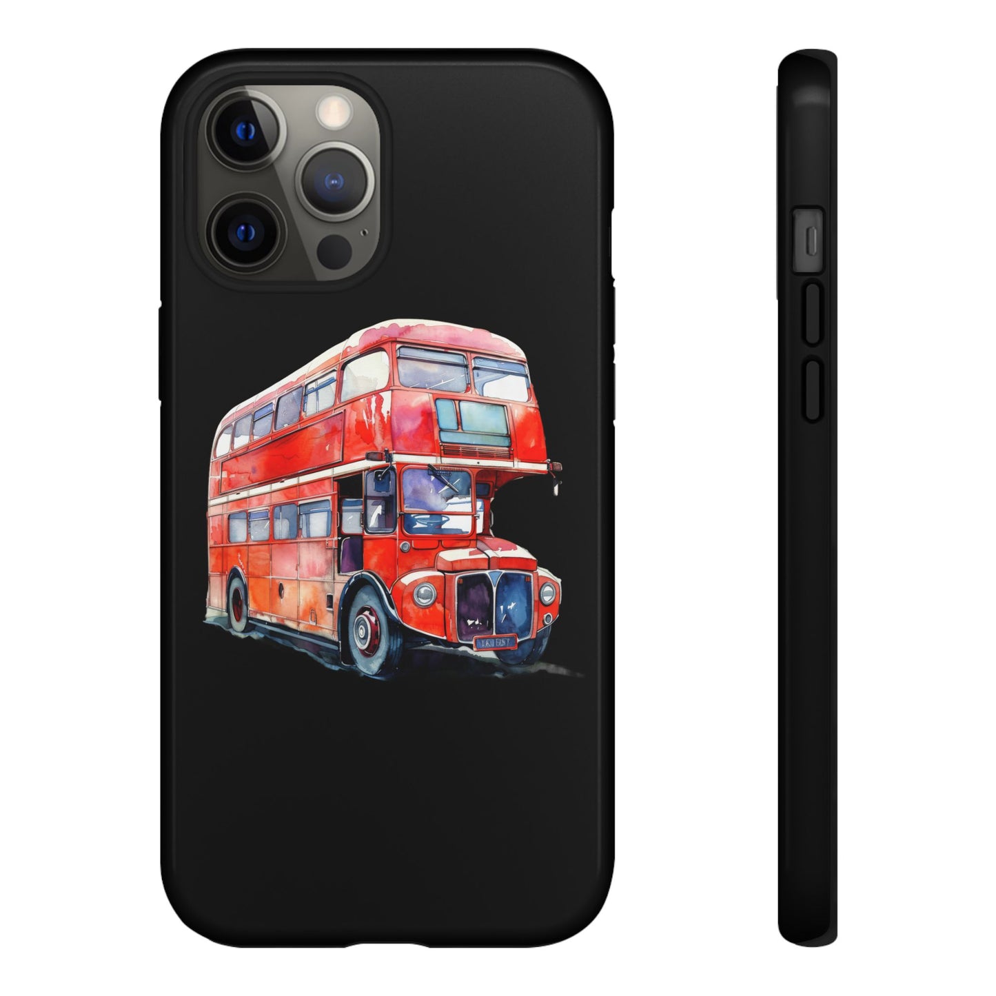 London Bus Phone Case, Tough iPhone Cover, Unique Gift for Travelers, Vintage Style Accessories, Holiday Present Idea