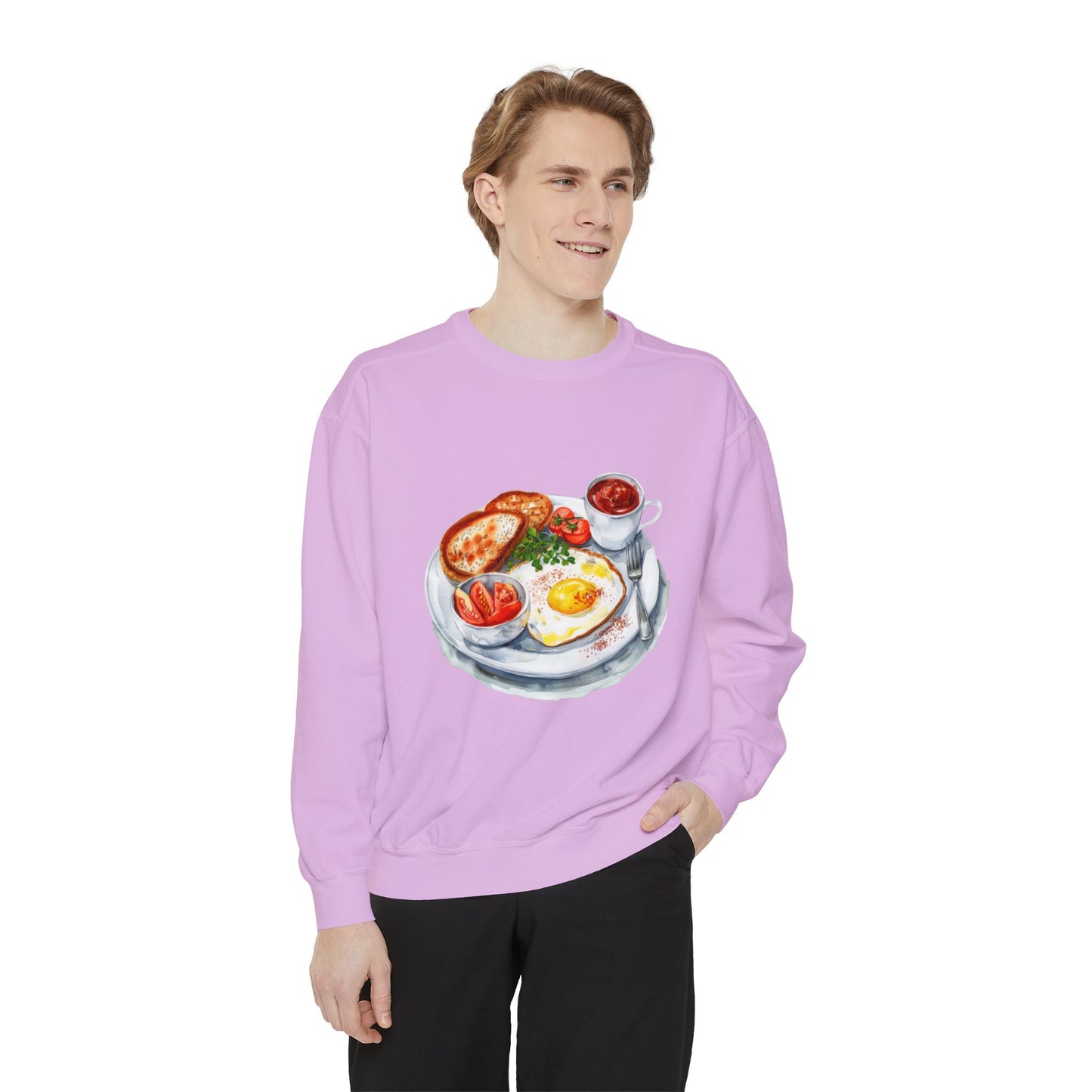 Unisex Garment-Dyed Sweatshirt - British Food Traditional Dishes and Culinary Delights
