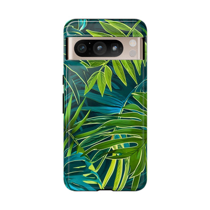 Tropical Phone Case - Durable Green Leaf Design, Eco-Friendly Gift, Trendy Accessory, Nature Lover's Case, Summer Vibes