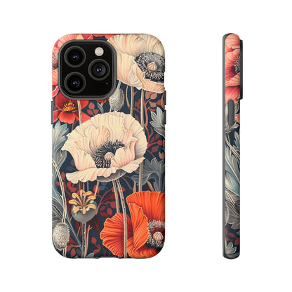 Floral iPhone Case, Tough Phone Cover, Artistic Protection, Flower Design, Unique Gift for Her, Phone Accessory, Trendy Tech