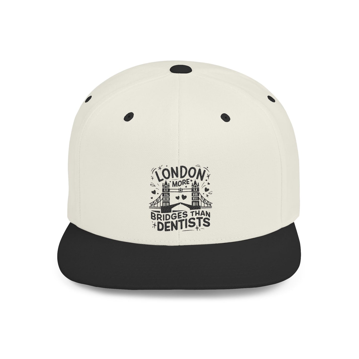 London Bridges Snapback Hat - Trendy Flat Bill Cap for Urban Style, Gift for Travelers, Fashion Accessory, Streetwear, Summer Essentials