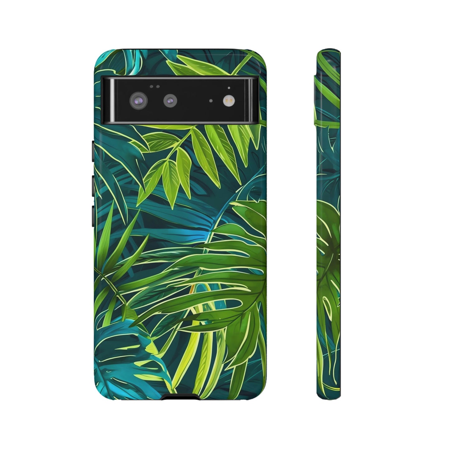 Tropical Phone Case - Durable Green Leaf Design, Eco-Friendly Gift, Trendy Accessory, Nature Lover's Case, Summer Vibes