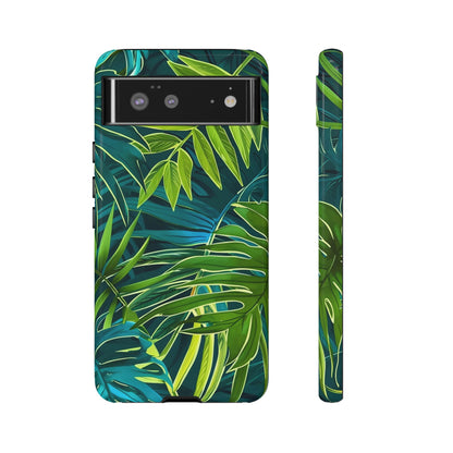 Tropical Phone Case - Durable Green Leaf Design, Eco-Friendly Gift, Trendy Accessory, Nature Lover's Case, Summer Vibes
