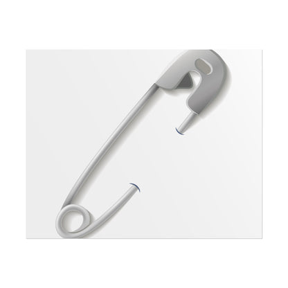 Minimalist Safety Pin Wall Art, Modern Decor, Unique Gift, Home Aesthetic, Art Print, Rolled Poster, Contemporary Interior Design