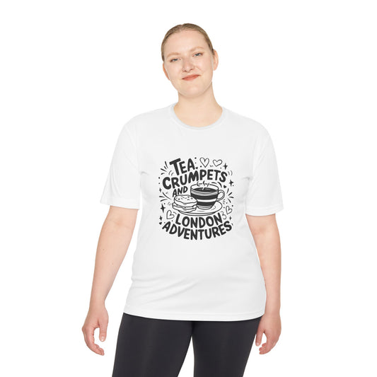Unisex Moisture Wicking Tee - Tea crumpets and love London adventures