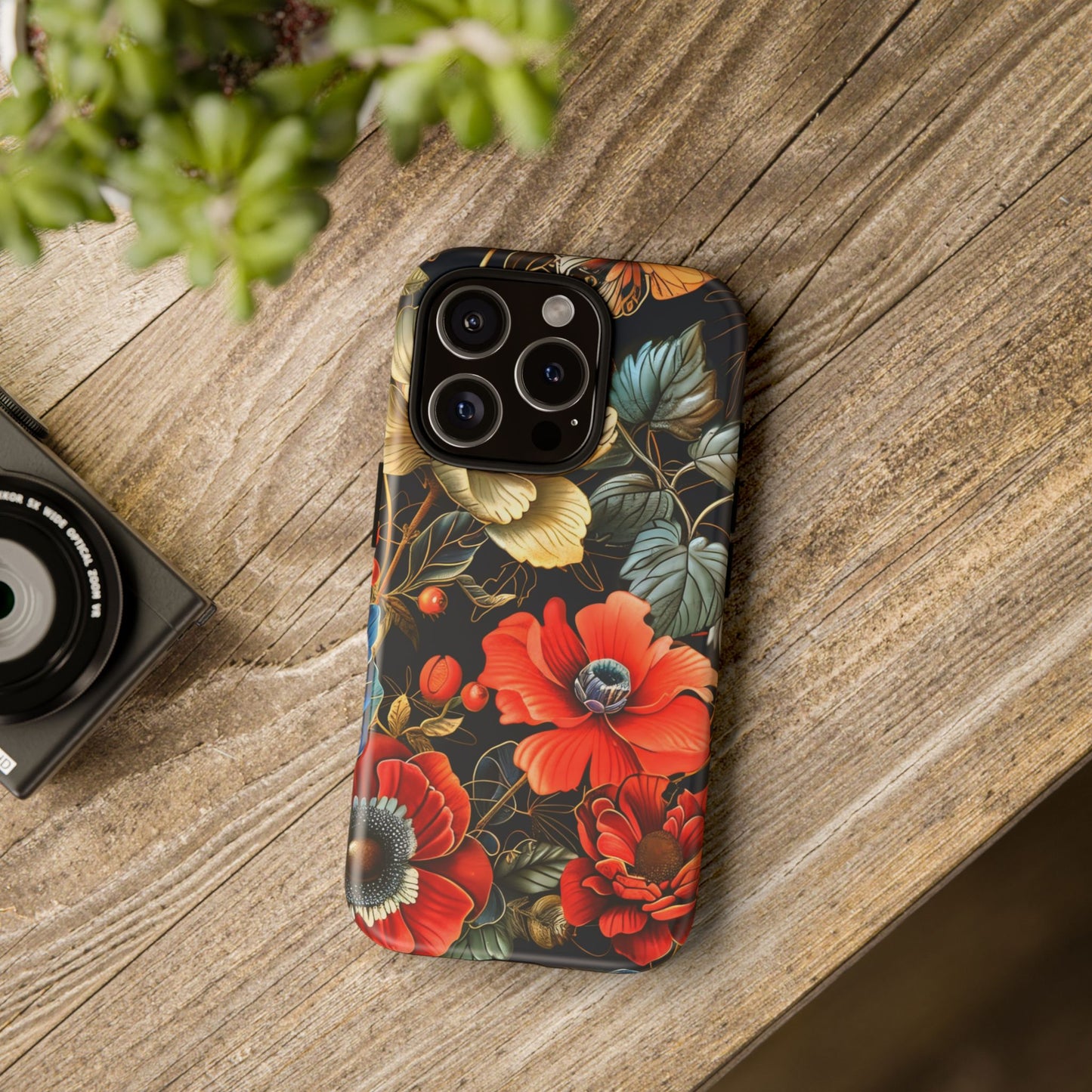 Floral Phone Case - Tough Cases for Stylish Protection, Floral Design, Gift for Her, Trendy Accessories, Phone Cover