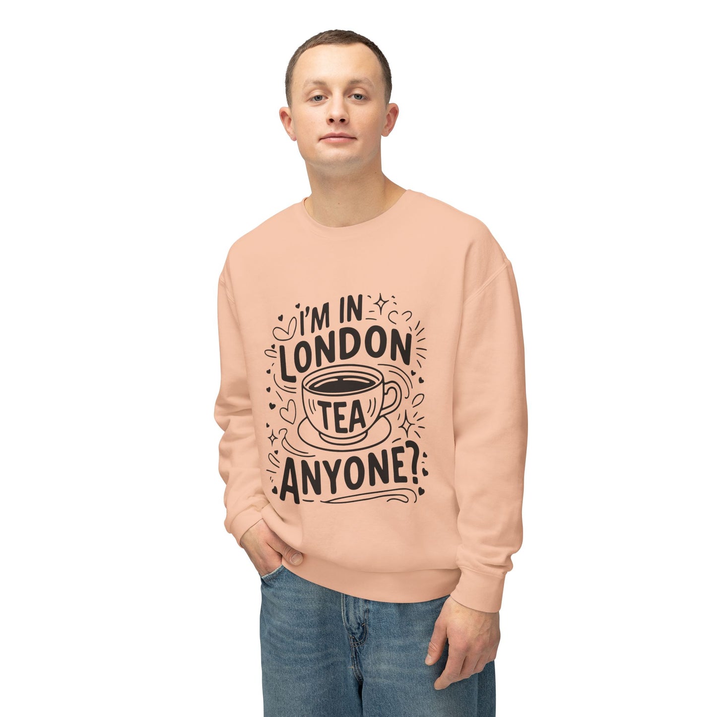 Unisex Lightweight Crewneck Sweatshirt - I'm in London Tea Anyone