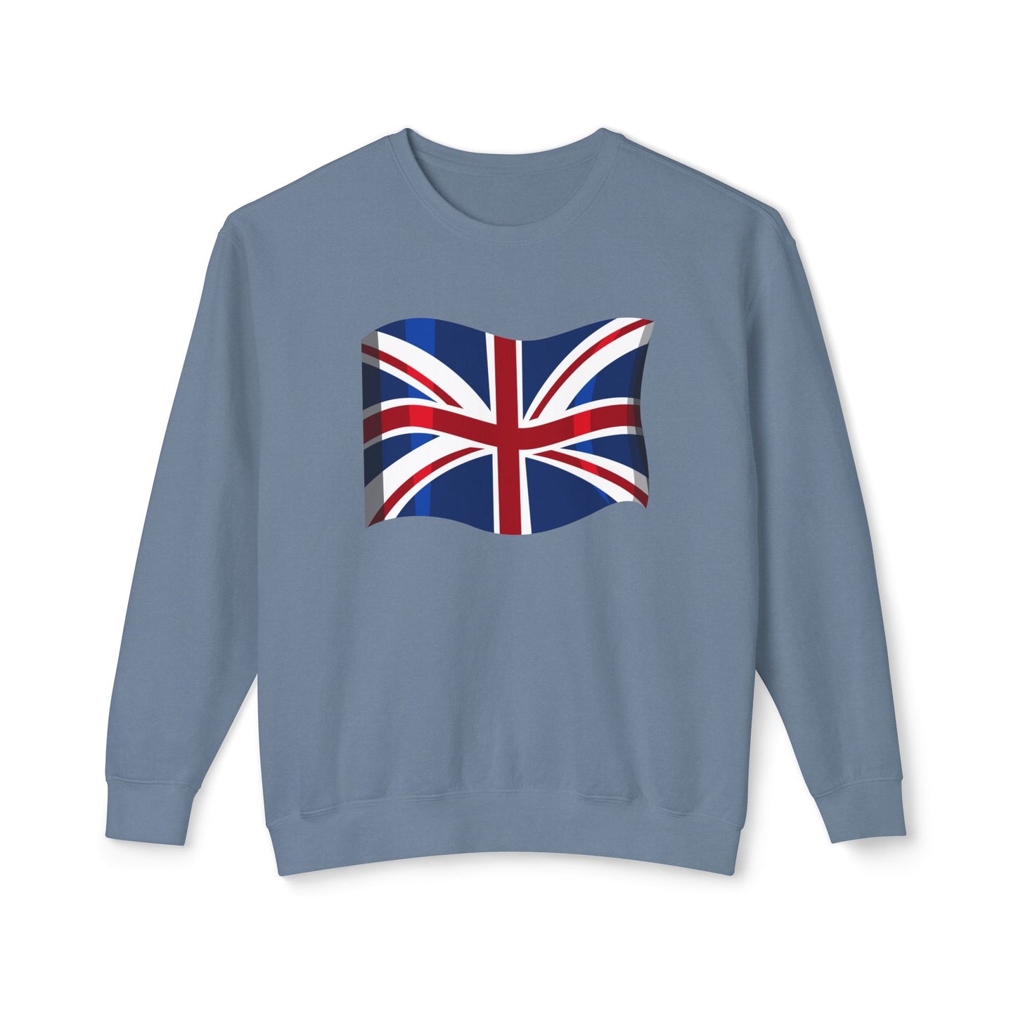 Unisex Lightweight Crewneck Sweatshirt - Classic UK Flag