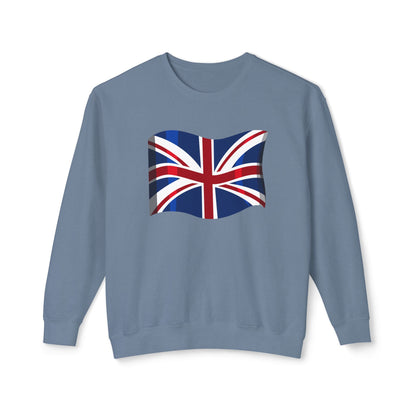 Unisex Lightweight Crewneck Sweatshirt - Classic UK Flag