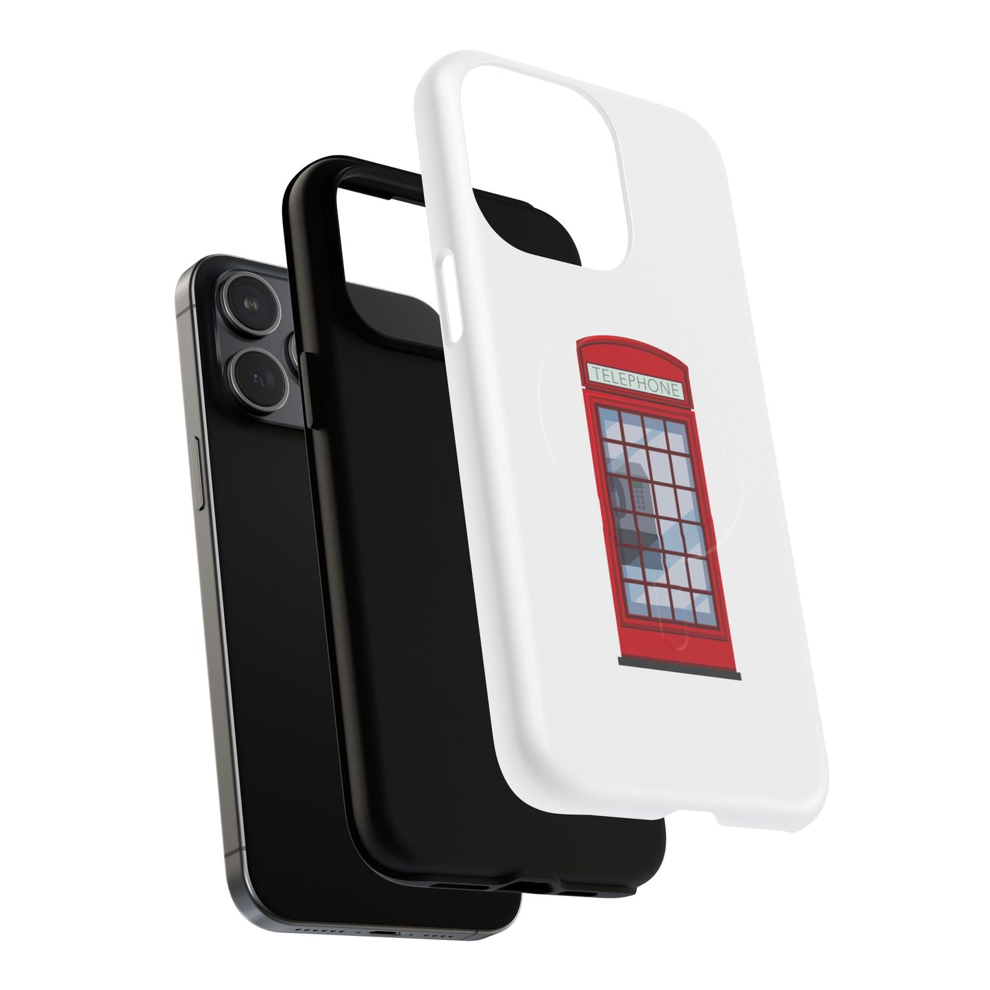 Vintage Phone Booth Magnetic Case, Tough Phone Cover, Unique Gift for Travelers, Retro Phone Accessories, Fun Custom Case