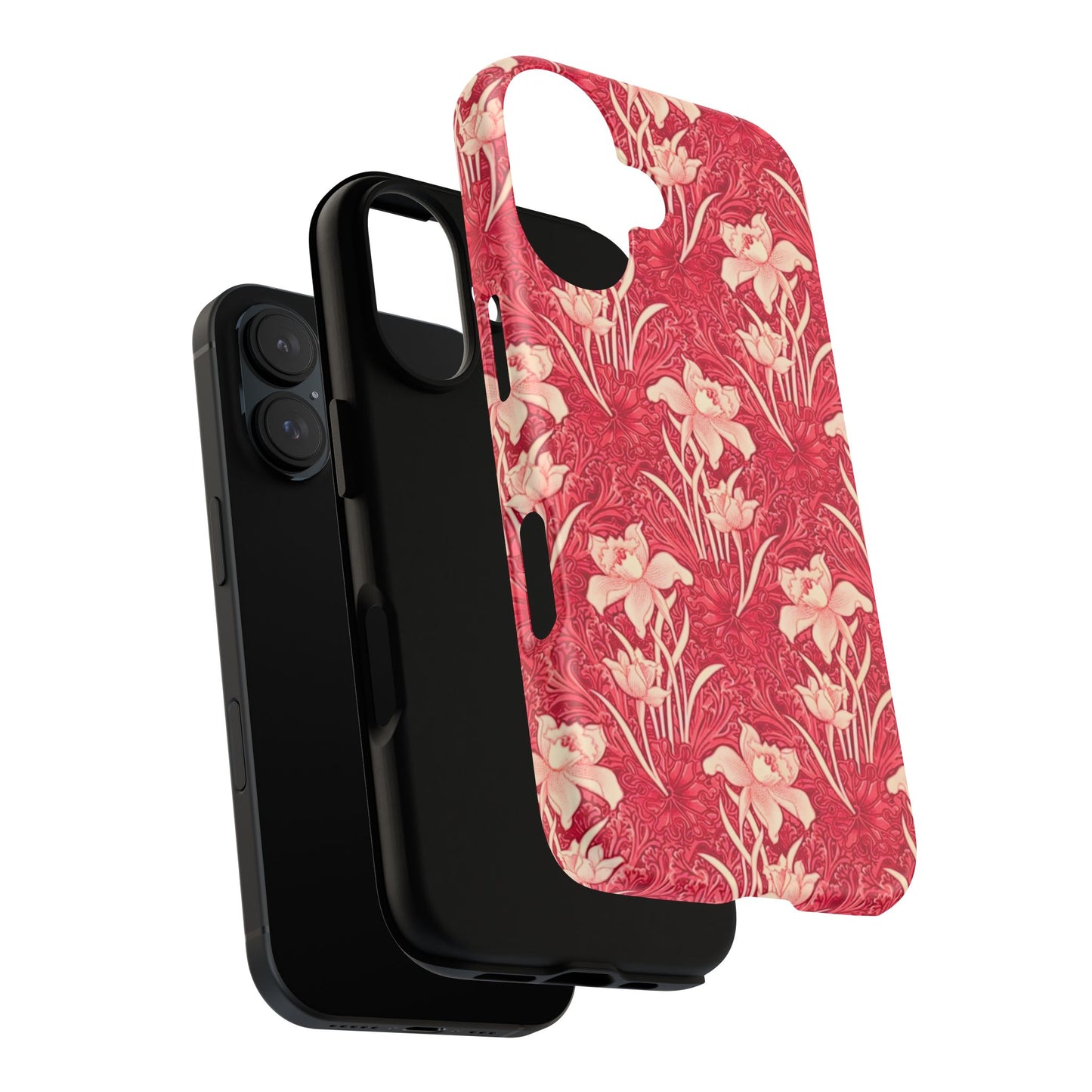 Floral Tough Phone Case - Durable, Stylish Accessory, Perfect Gift for Her, Floral Pattern, Customizable, Ideal for Daily Use
