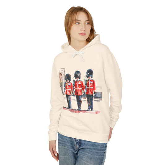 Unisex Lightweight Hooded Sweatshirt - Guarding Tradition - The British Redcoat