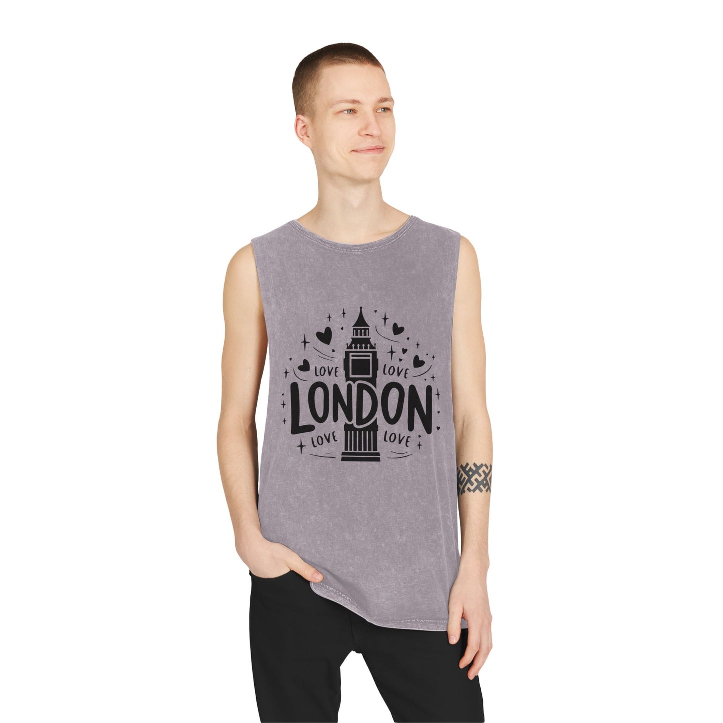 Unisex Stonewash Tank Top - Love London